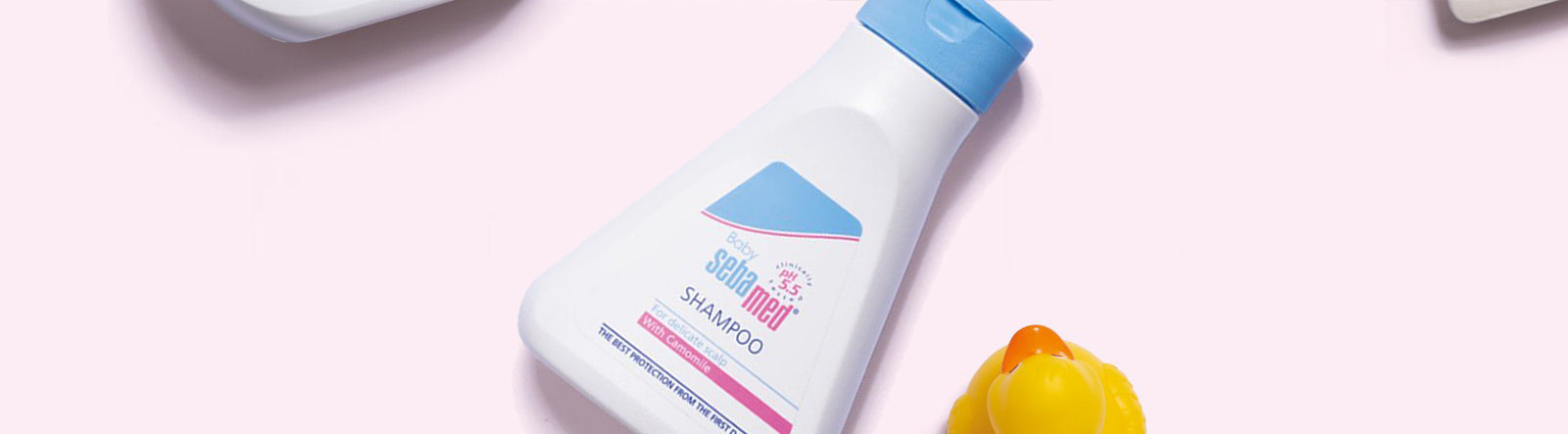 sebamed baby shampoo bottle with rubber duck