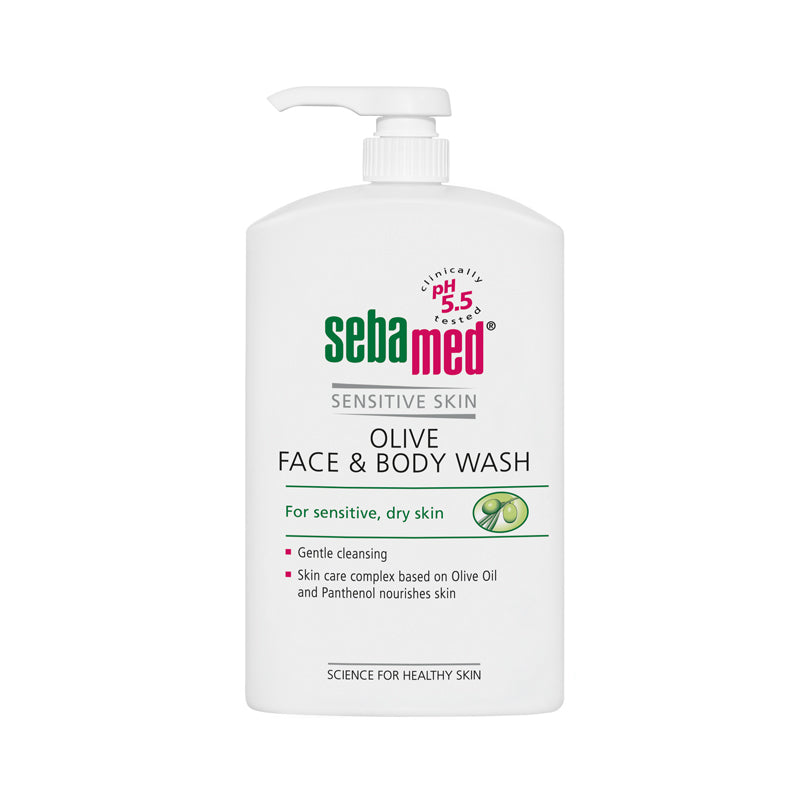 Olive Liquid Face and Body Wash 1L - Sebamed